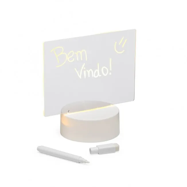 Luminária LED de mesa Julio com tela em acrílico