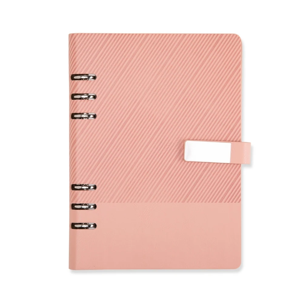 THEOBALD. Caderno Fichário Couro Sintético