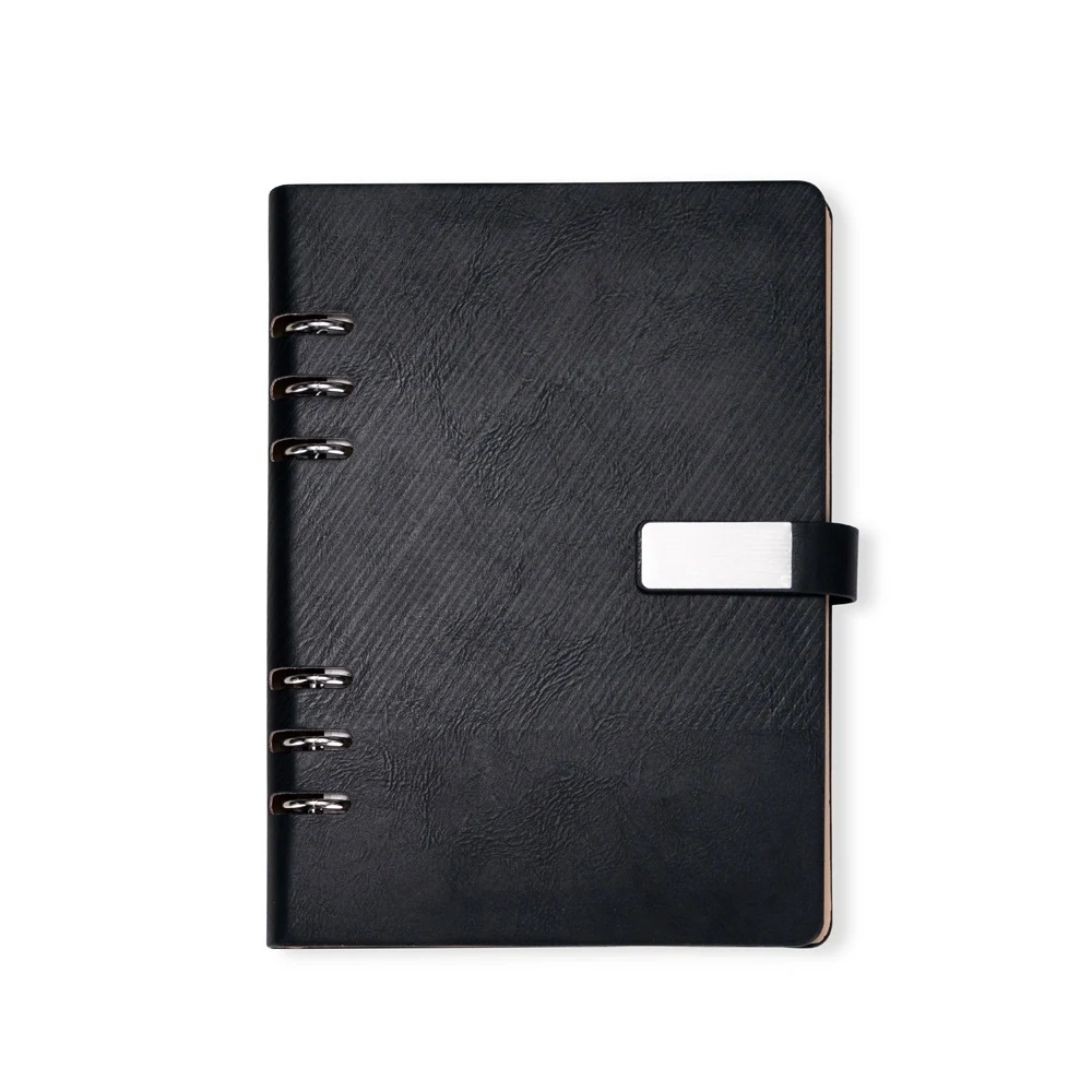 THEOBALD. Caderno Fichário Couro Sintético