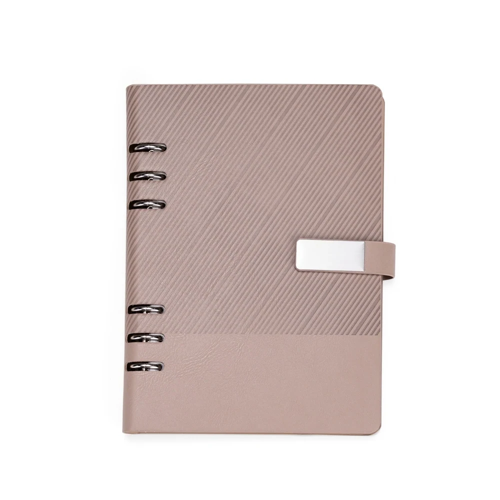 THEOBALD. Caderno Fichário Couro Sintético