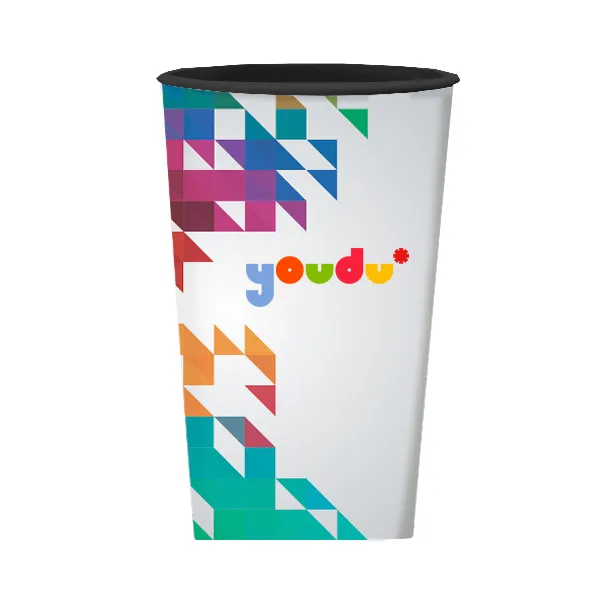 CUP. Copo PP biodegradável impressão colorida 360°. 550ml.