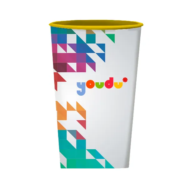 CUP. Copo PP biodegradável impressão colorida 360°. 550ml.