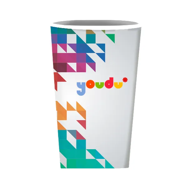 CUP. Copo PP biodegradável impressão colorida 360°. 550ml.