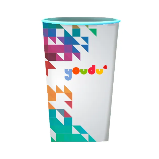 CUP. Copo PP biodegradável impressão colorida 360°. 550ml.