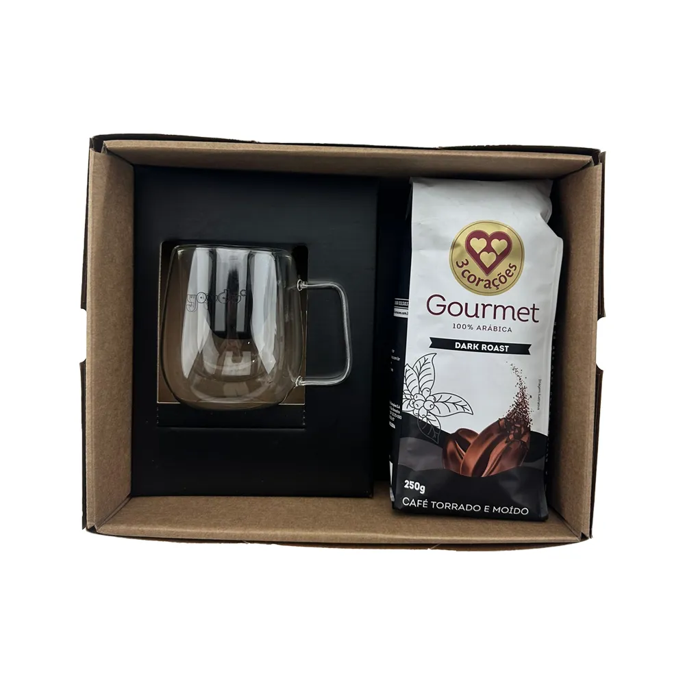 VAJÈN. Kit Café canecas de vidro 250ml