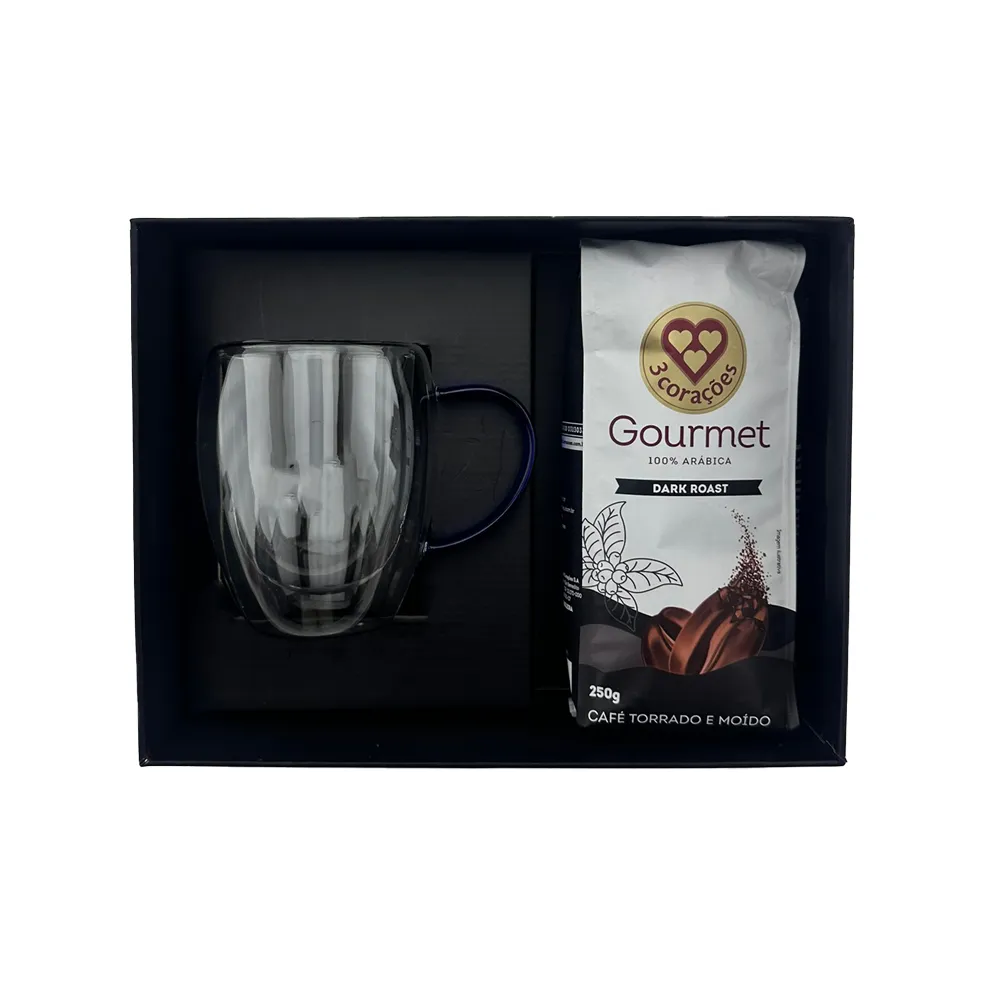 SEMRA. Kit VIP Café canecas de vidro 350ml