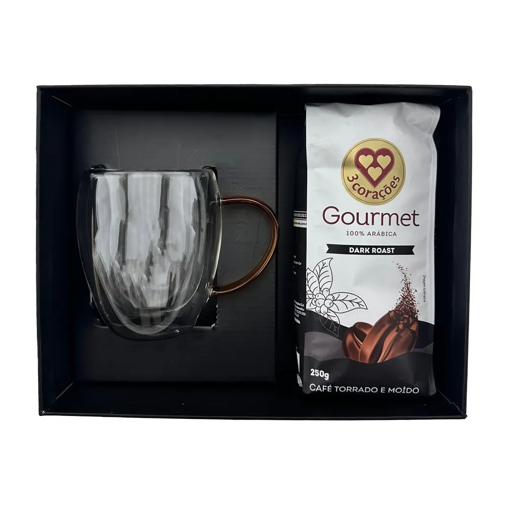 SEMRA. Kit VIP Café canecas de vidro 350ml