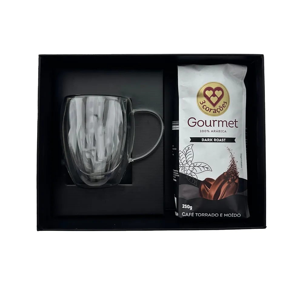 SEMRA. Kit VIP Café canecas de vidro 350ml
