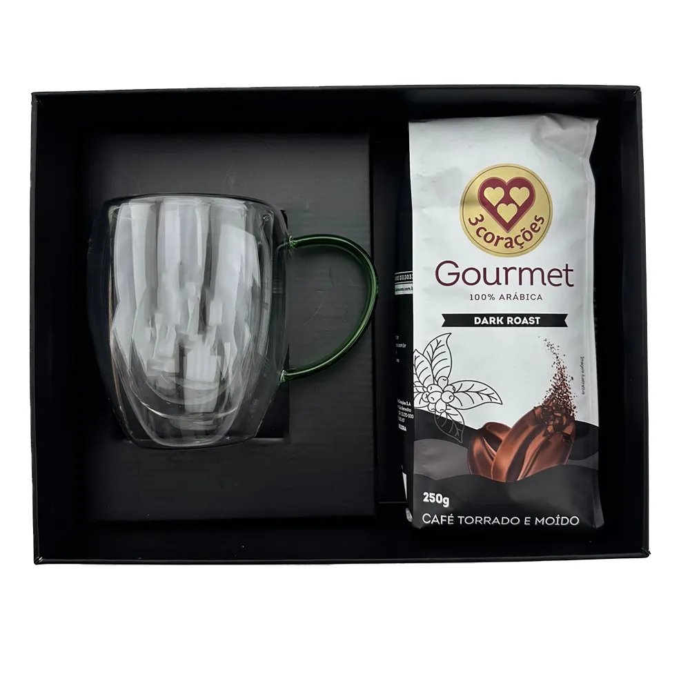 SEMRA. Kit VIP Café canecas de vidro 350ml