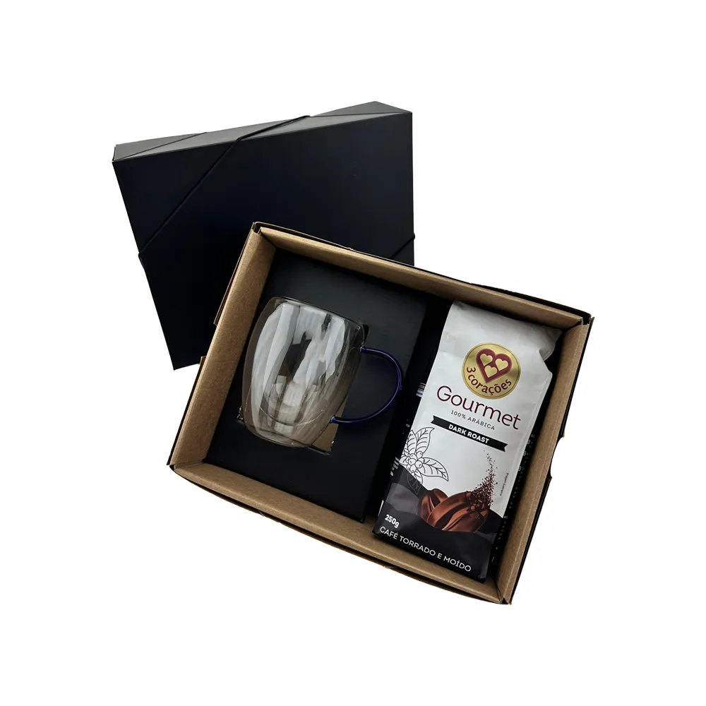 DRAGO. Kit Café canecas de vidro 350ml