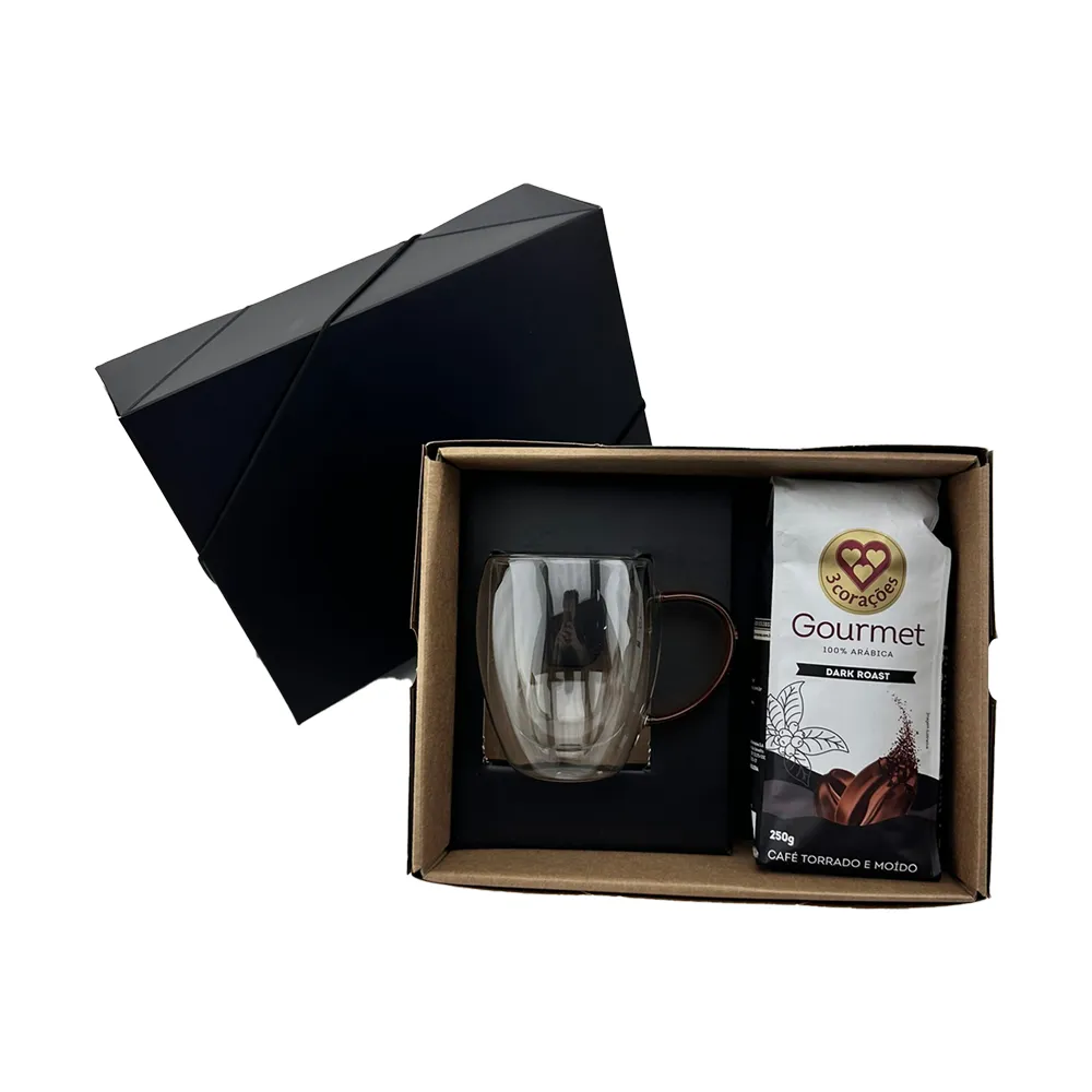 DRAGO. Kit Café canecas de vidro 350ml