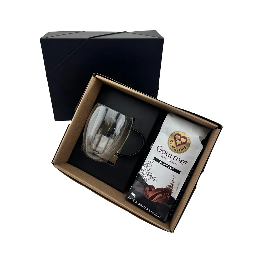 DRAGO. Kit Café canecas de vidro 350ml