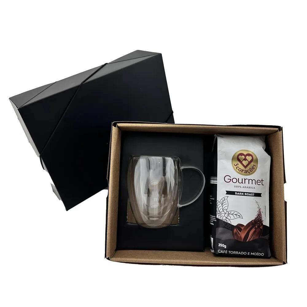 DRAGO. Kit Café canecas de vidro 350ml