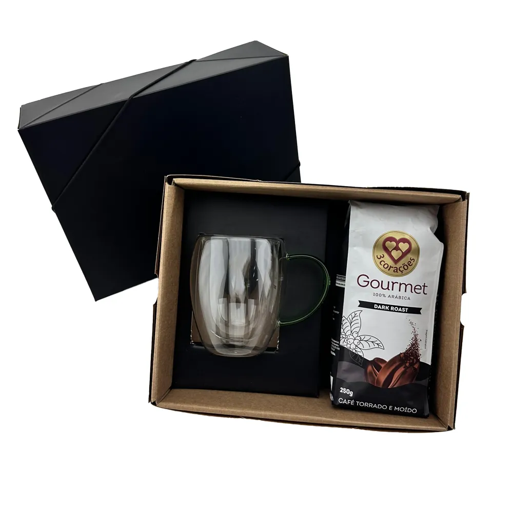DRAGO. Kit Café canecas de vidro 350ml