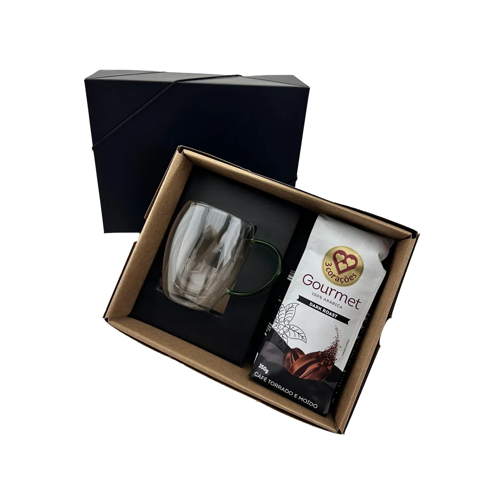 DRAGO. Kit Café canecas de vidro 350ml