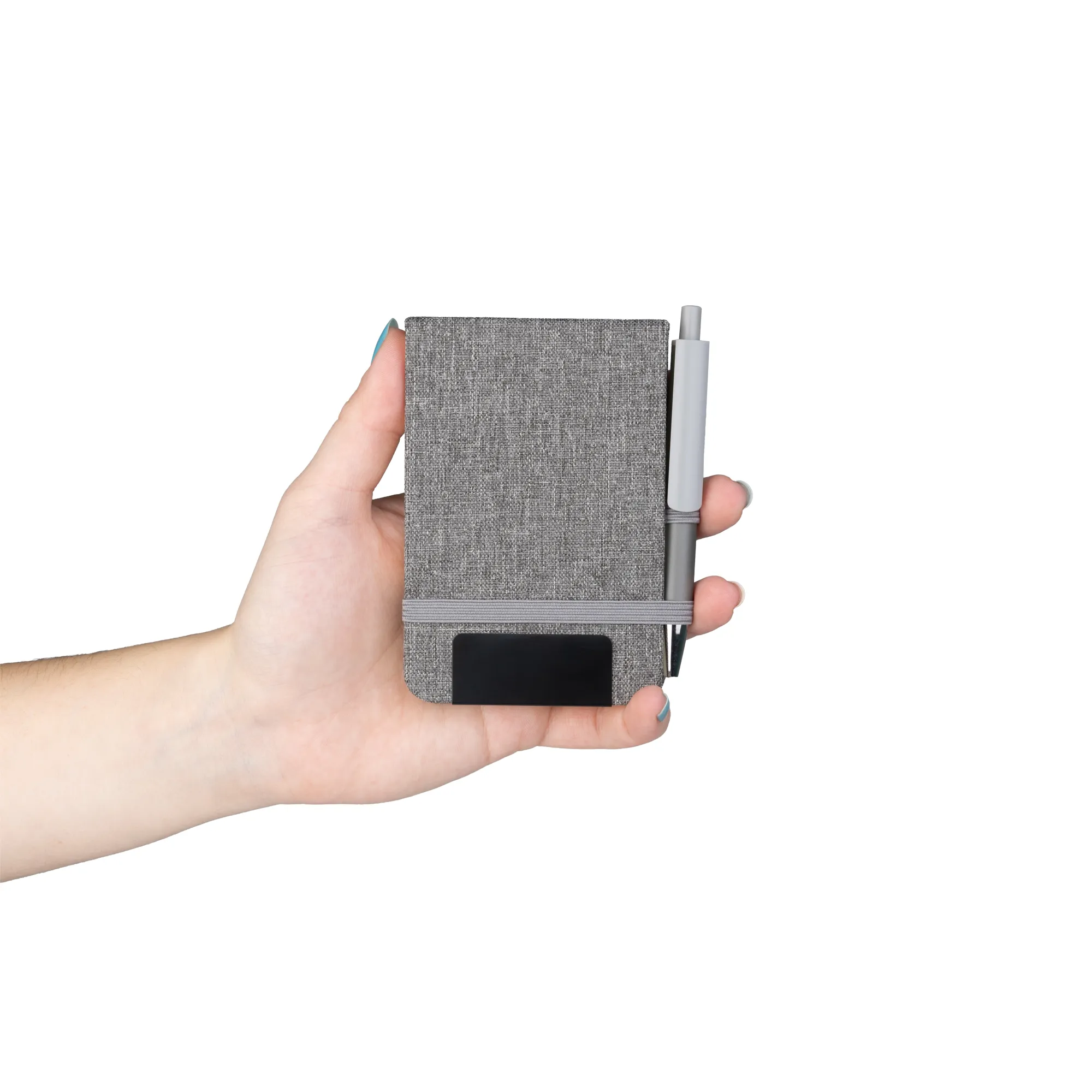 ISOLDA. Mini caderno A6 em RPET com caneta