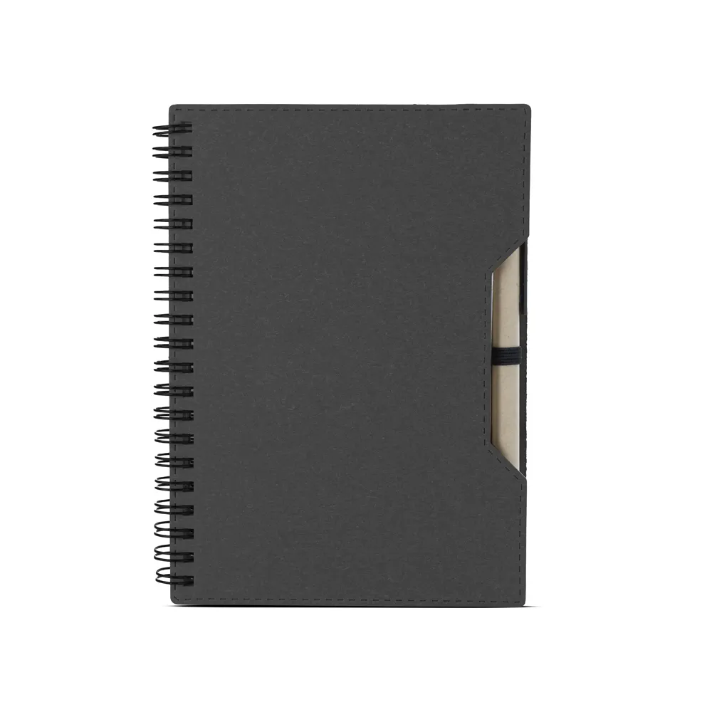 HILDEGARD. Caderno capa em papelão reciclado com caneta