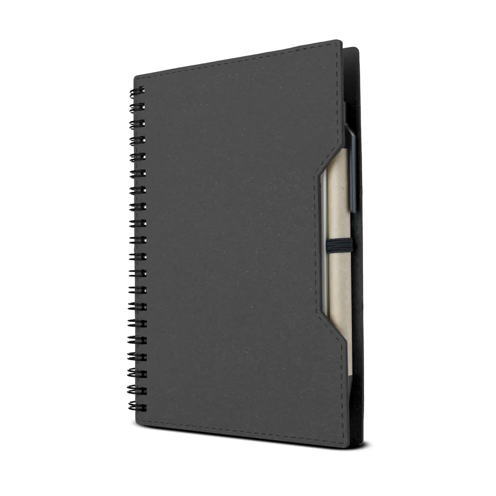 HILDEGARD. Caderno capa em papelão reciclado com caneta