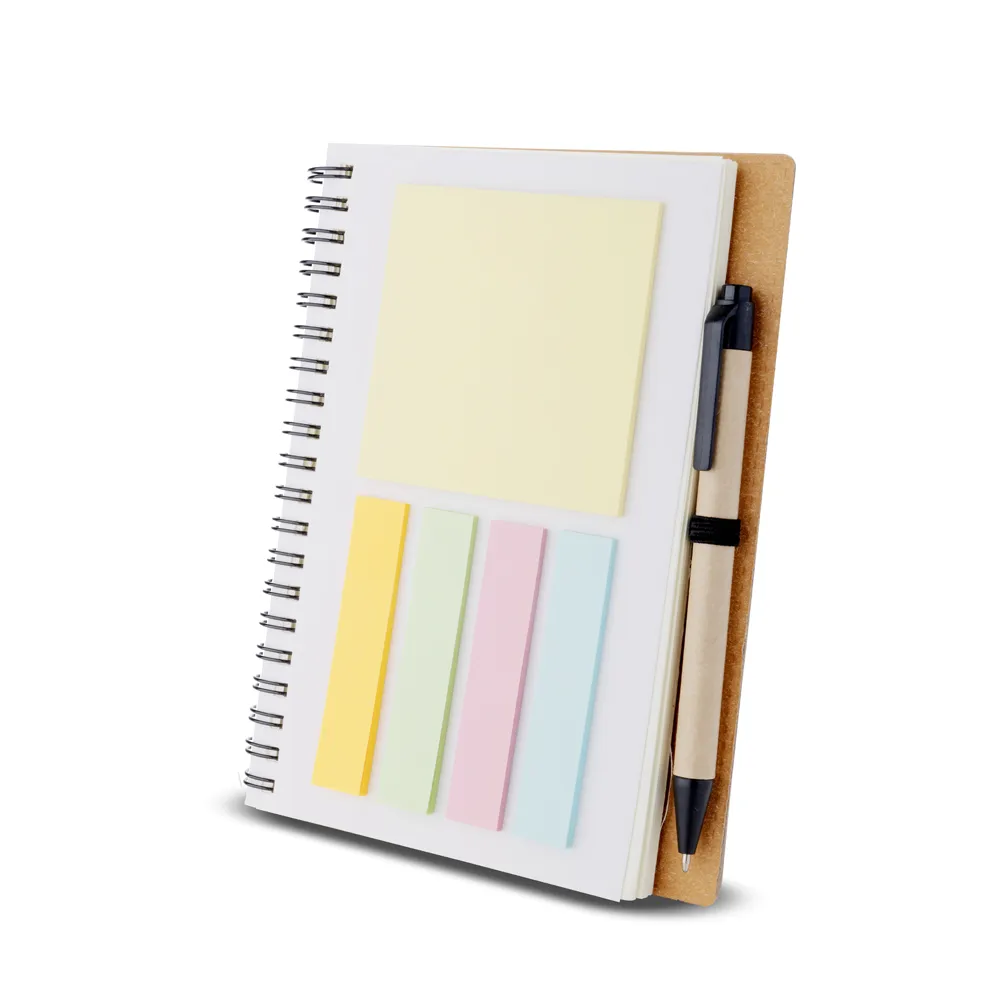 HILDEGARD. Caderno capa em papelão reciclado com caneta