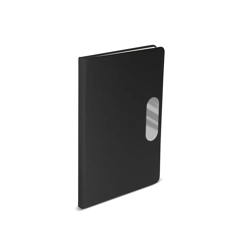 AGUSTIN. Caderno em PU com placa em metal