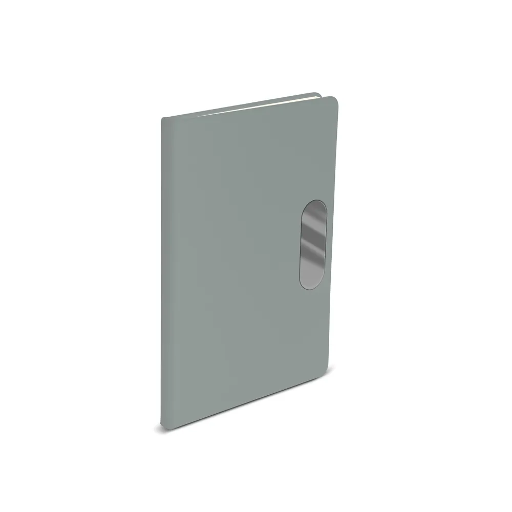 AGUSTIN. Caderno em PU com placa em metal