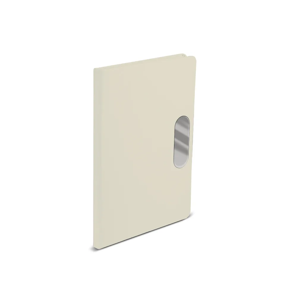 AGUSTIN. Caderno em PU com placa em metal