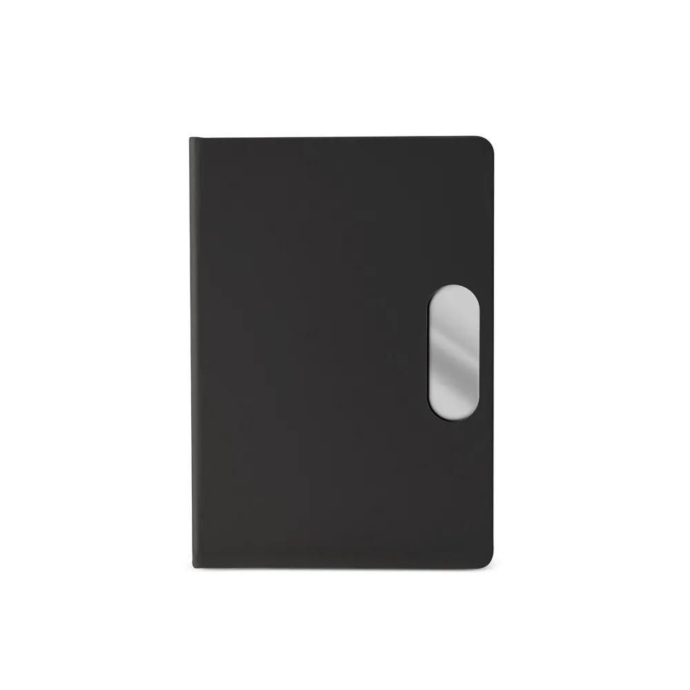 AGUSTIN. Caderno em PU com placa em metal