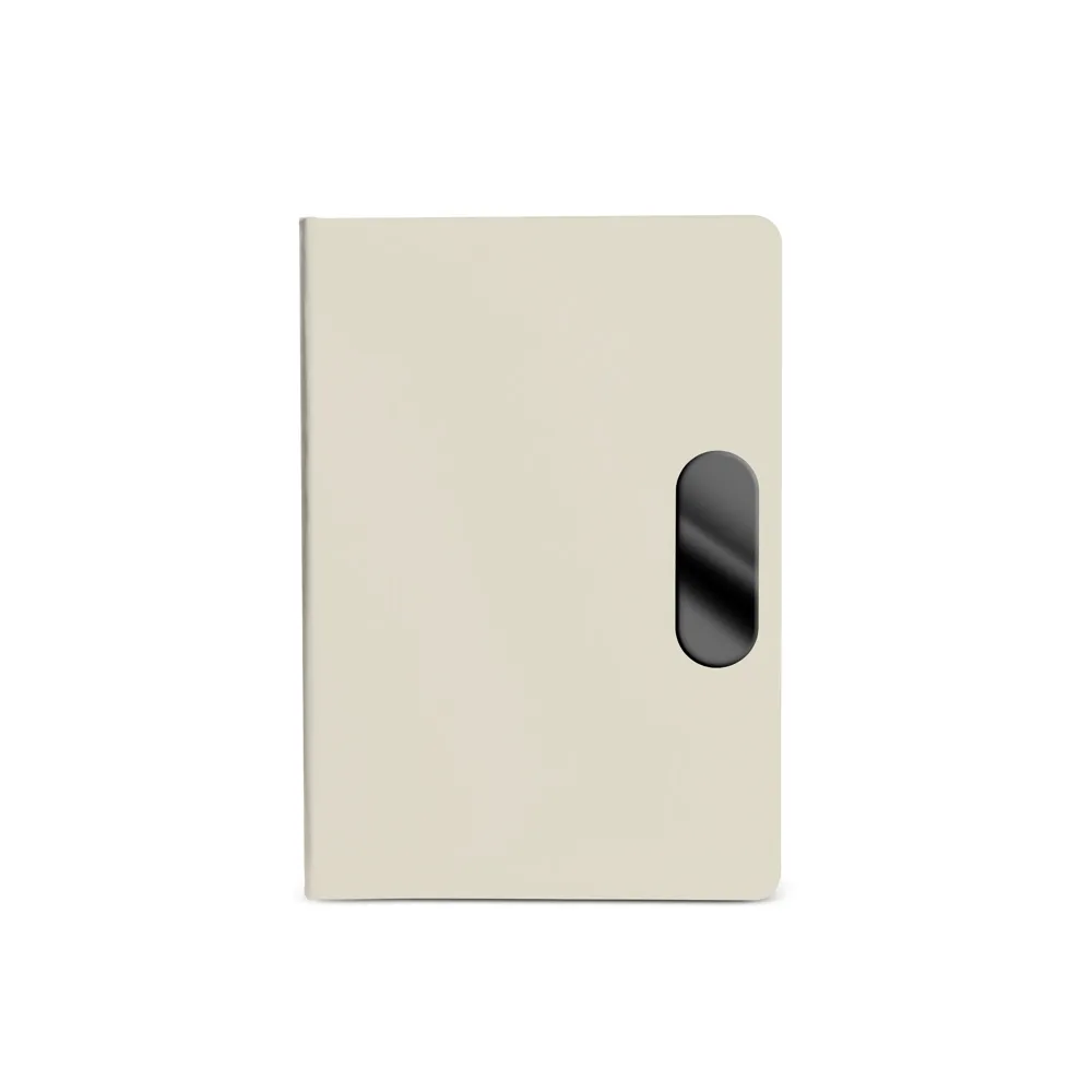 AGUSTIN. Caderno em PU com placa em metal
