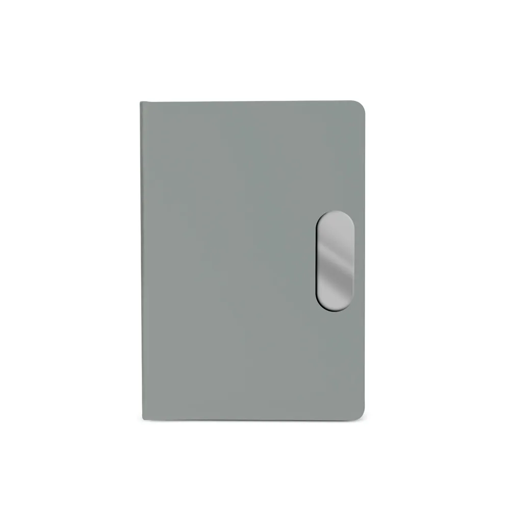 AGUSTIN. Caderno em PU com placa em metal