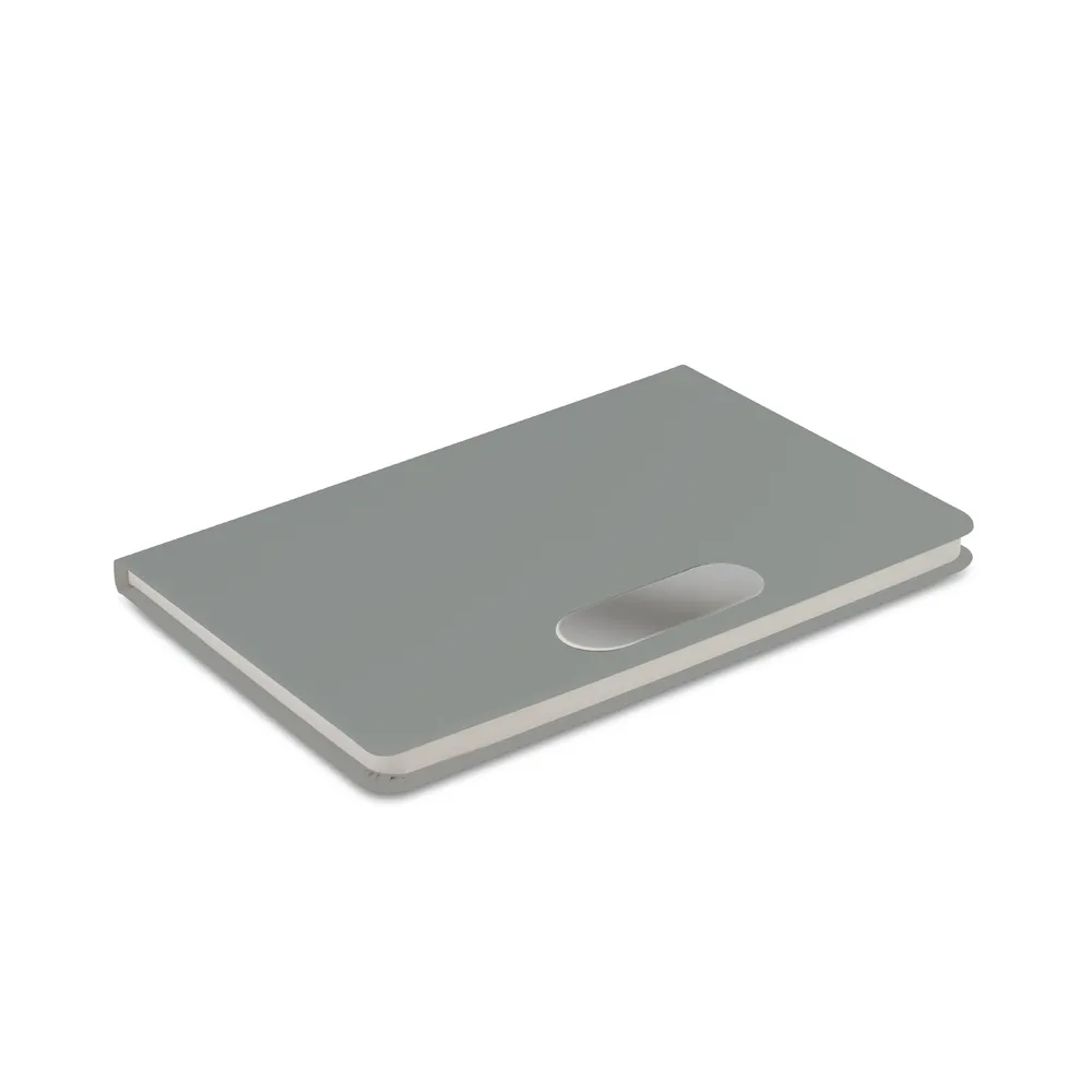 AGUSTIN. Caderno em PU com placa em metal