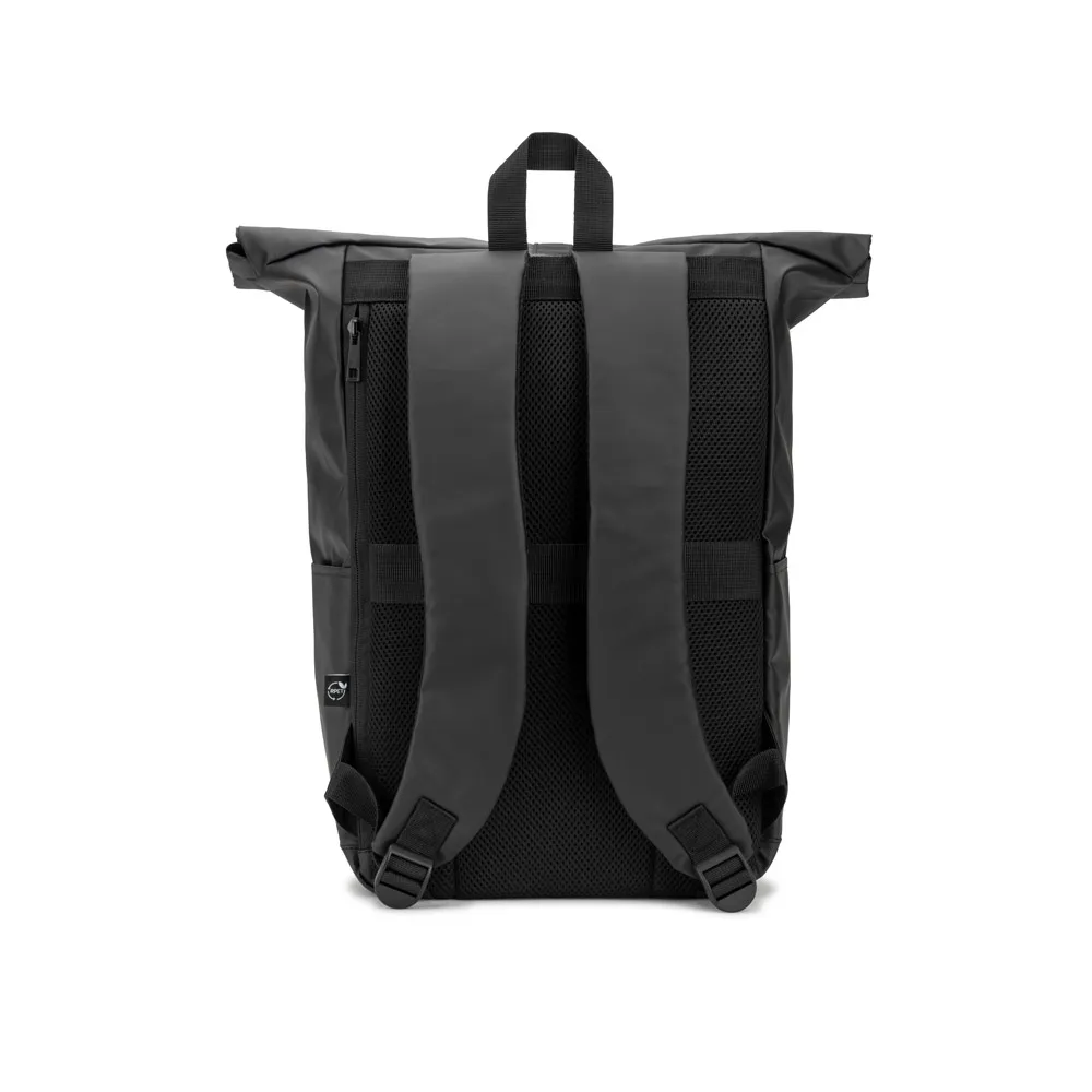 OSASCO BPACK. Mochila "Roll top" com design em sistema de fecho que permite enrolar a parte superior em poliéster reciclado 600D de alta densidade com revestimento resistente á água 20 L