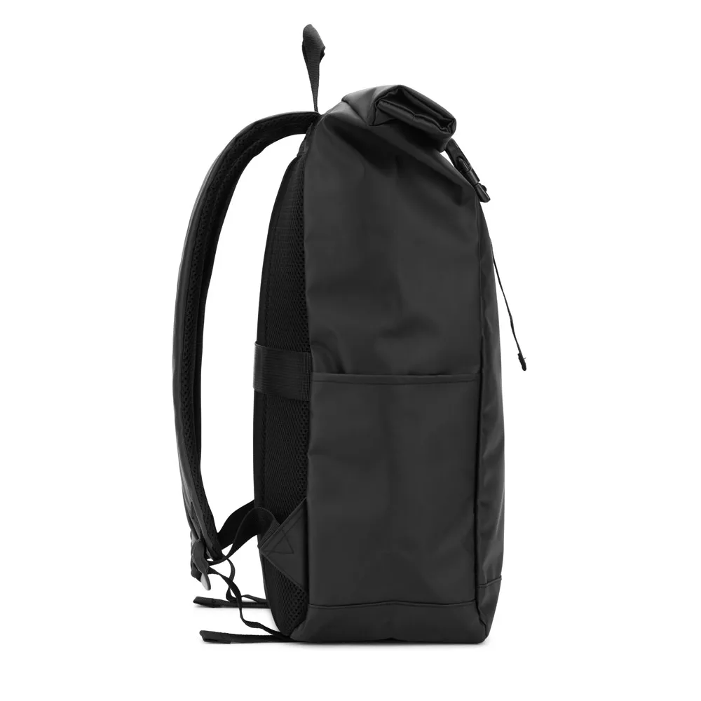 OSASCO BPACK. Mochila "Roll top" com design em sistema de fecho que permite enrolar a parte superior em poliéster reciclado 600D de alta densidade com revestimento resistente á água 20 L