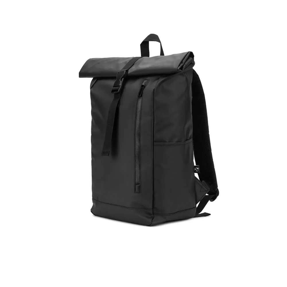 OSASCO BPACK. Mochila "Roll top" com design em sistema de fecho que permite enrolar a parte superior em poliéster reciclado 600D de alta densidade com revestimento resistente á água 20 L