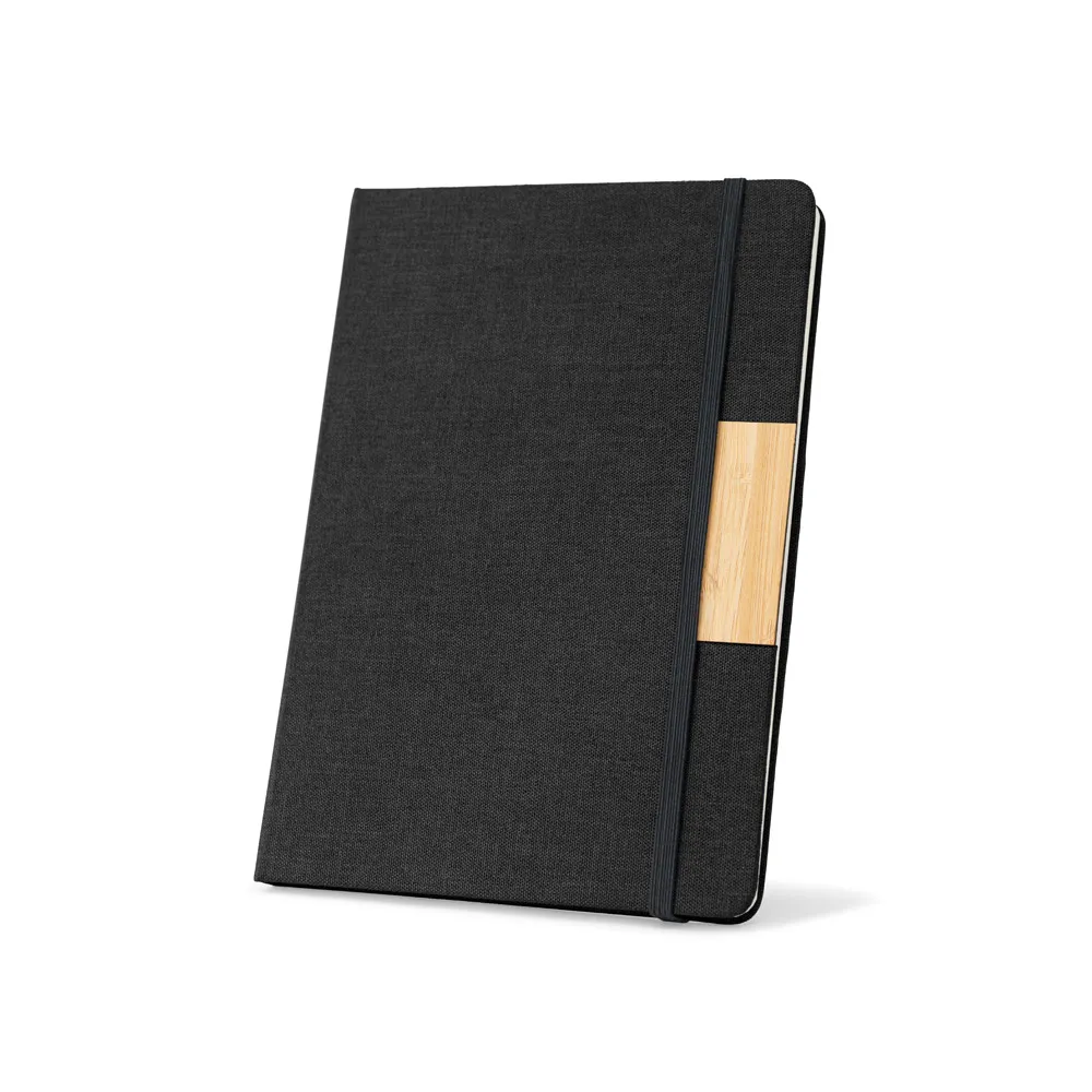 HOMERO. Conjunto composto por um caderno A5 de capa rígida e uma caneta esferográfica em bambu