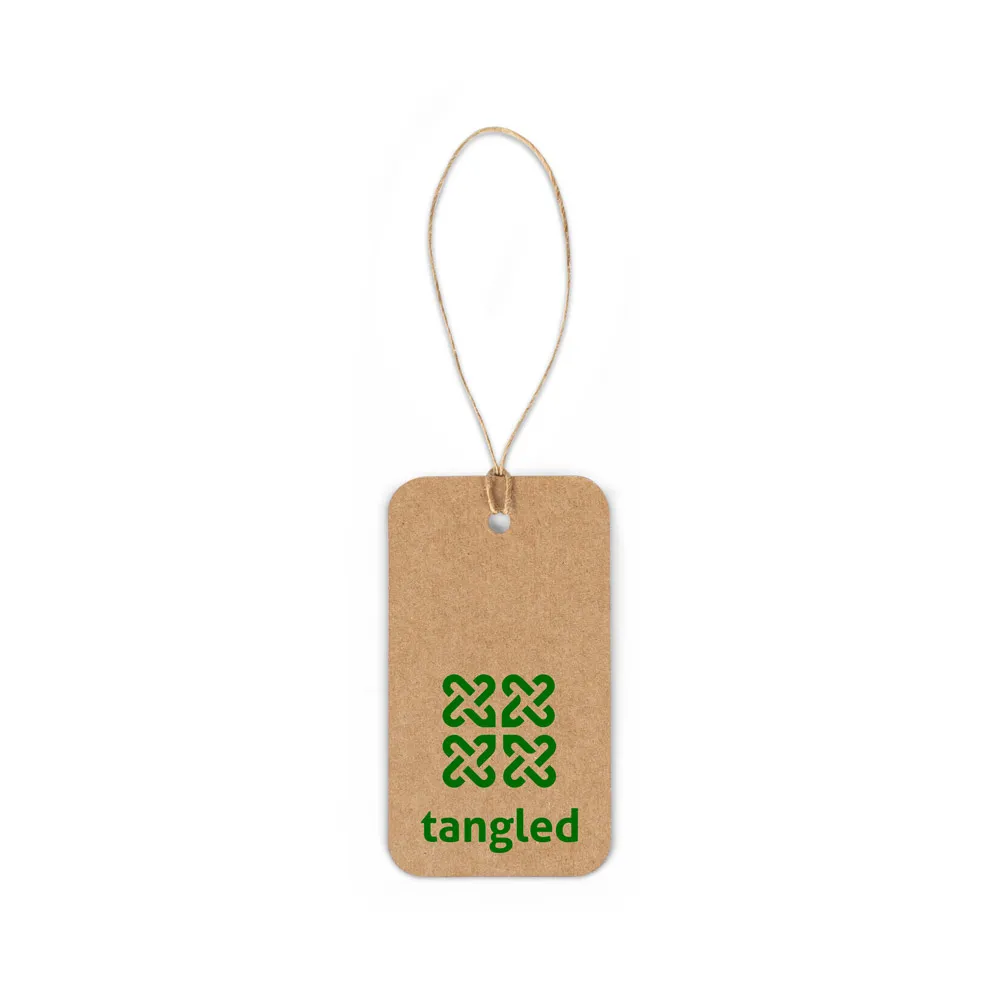 LABEL RECTANGULAR. Etiqueta em papel 100% reciclado (700 g/m²) com formato retangular