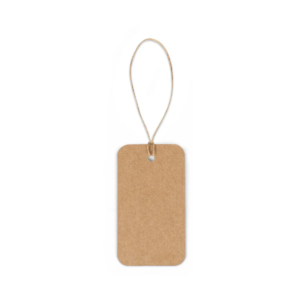LABEL RECTANGULAR. Etiqueta em papel 100% reciclado (700 g/m²) com formato retangular