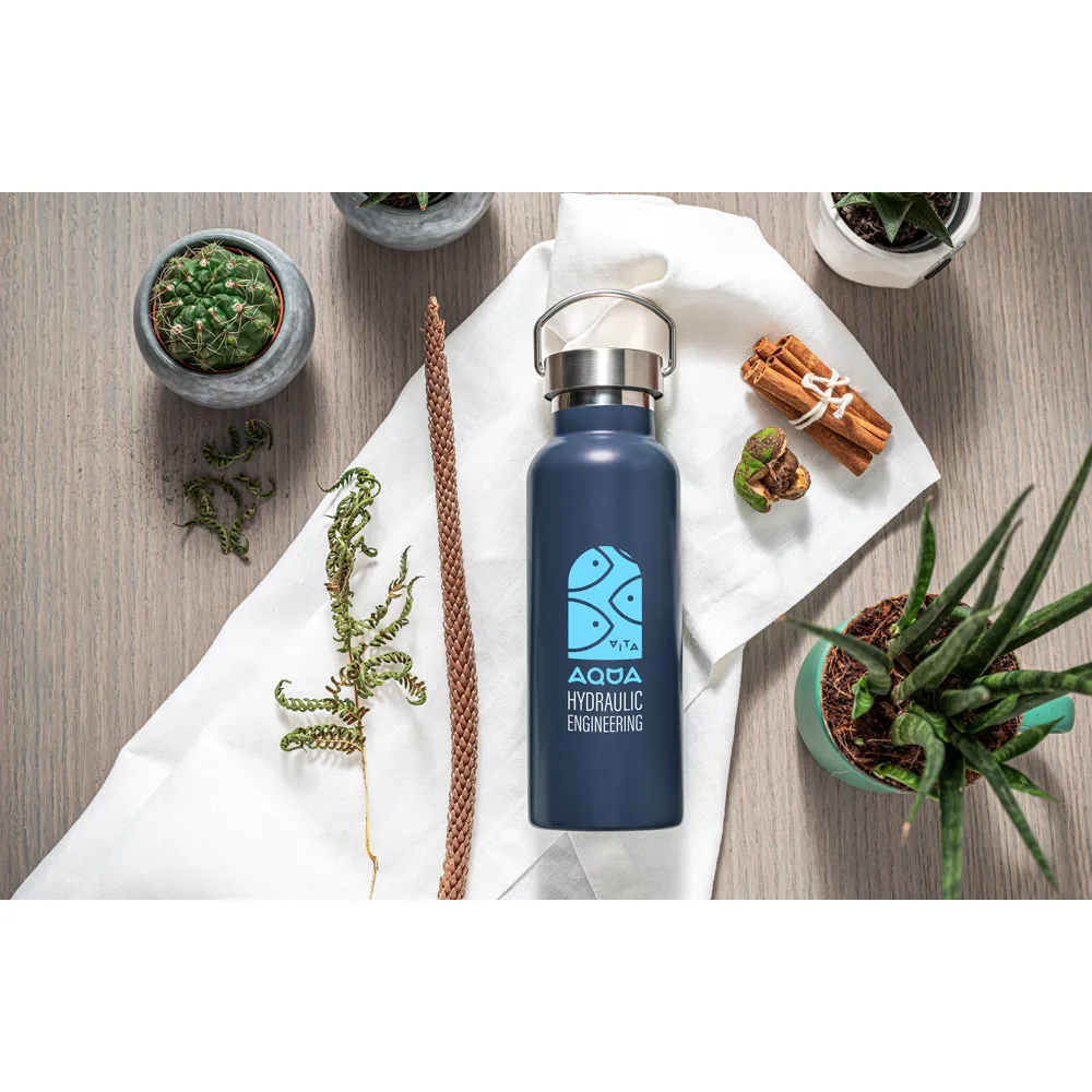 DUPLANTIS. Garrafa térmica em aço inox 36% reciclado de parede dupla isolada a vácuo (810 mL)