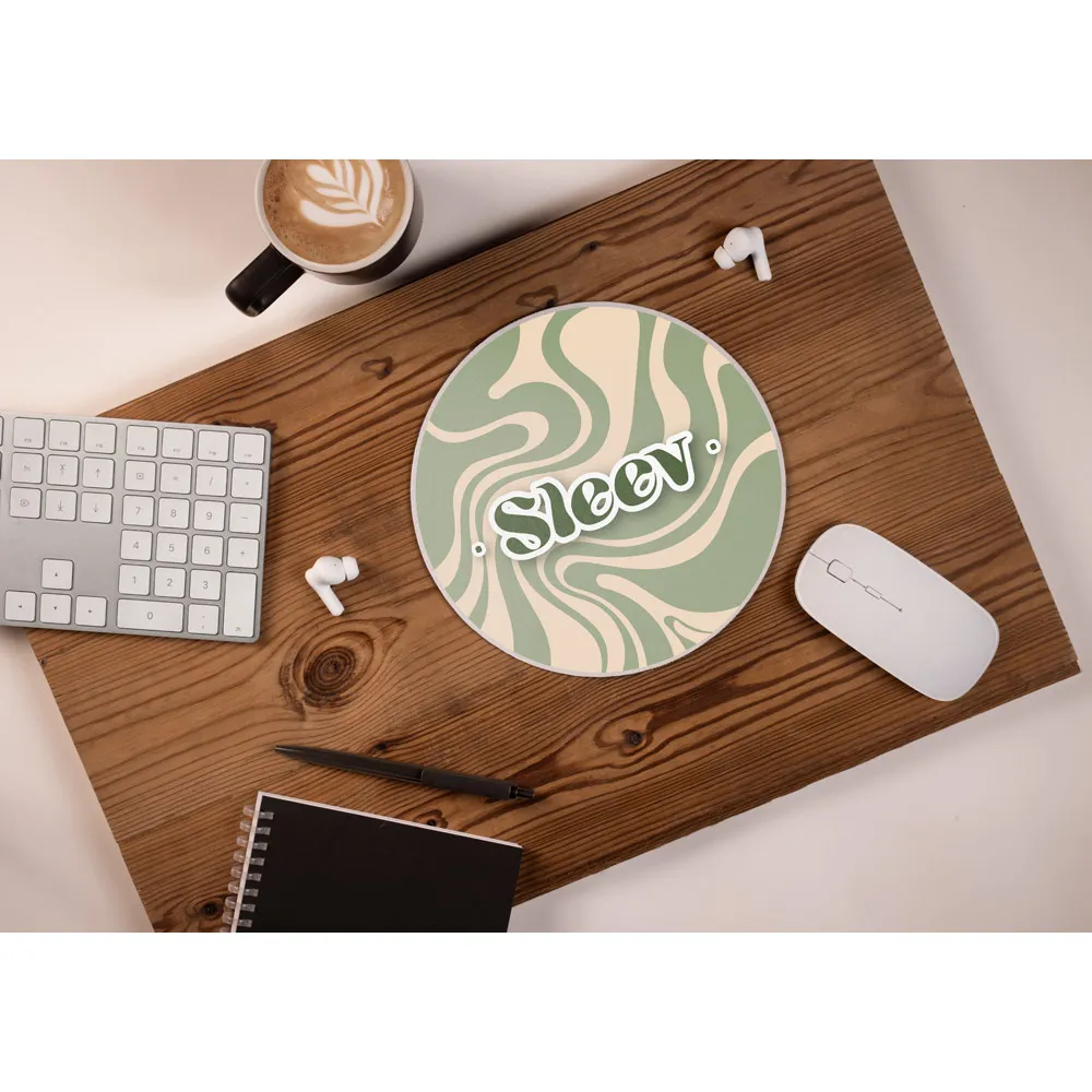 BLAIR ROUND. Mouse Pad com formato redondo e base em borracha