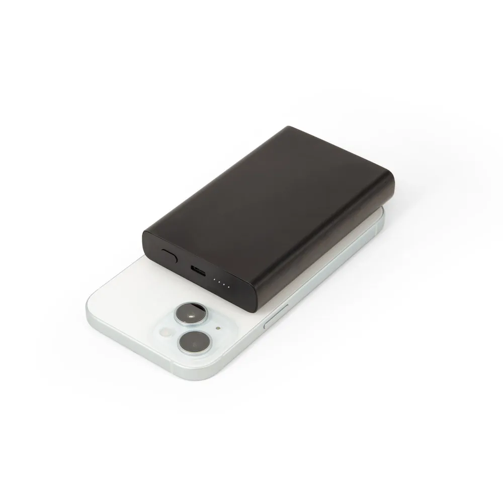 WRIGHT 10. Bateria portátil magnética com carregamento super-rápido em alumínio reciclado e ABS reciclado (10'000 mAh)
