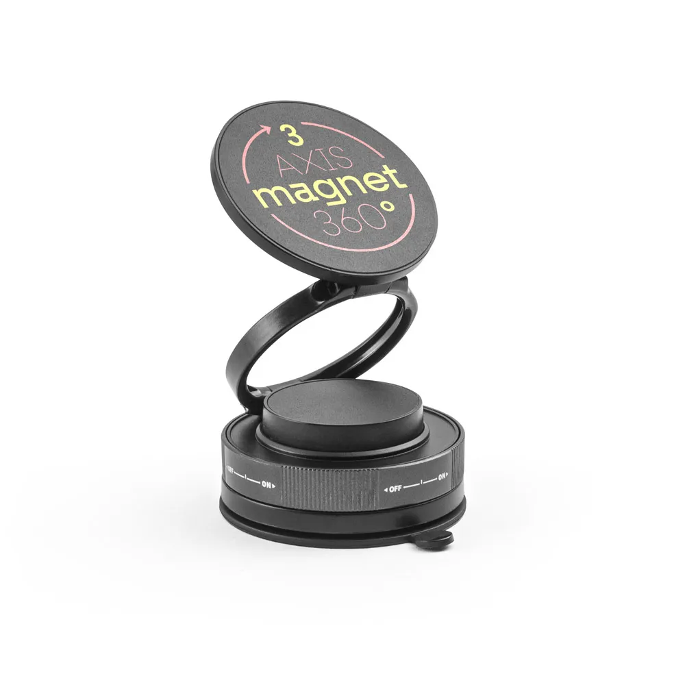 KEPLER. Suporte magnético para celular com sistema de fixação em vácuo para superfícies lisas e não lisas (rotação de 360º)