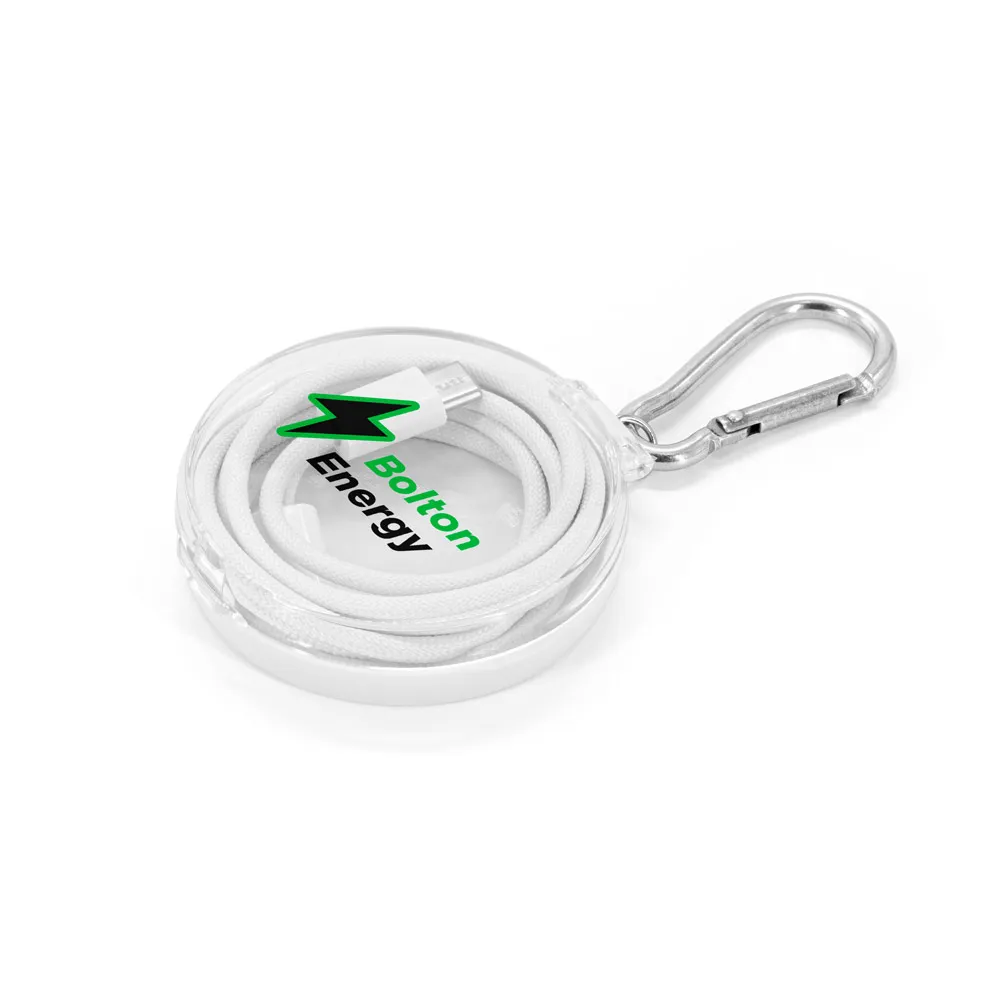 JEMISON. Cabo simples USB-C para USB-C com cordão entrelaçado (60W)