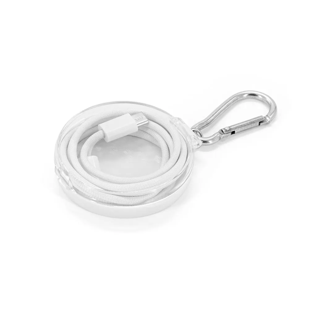 JEMISON. Cabo simples USB-C para USB-C com cordão entrelaçado (60W)