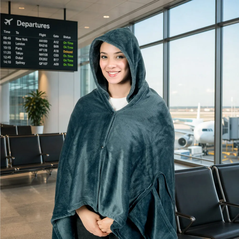 SNUGGY. Manta 3 em 1 em tecido polar (220 g/m²) ideal para viagens